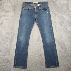 Levis 504 Slouch Straight Jeans Womens 11 M Blue Stretch Denim 32x30 Y2K Vintage